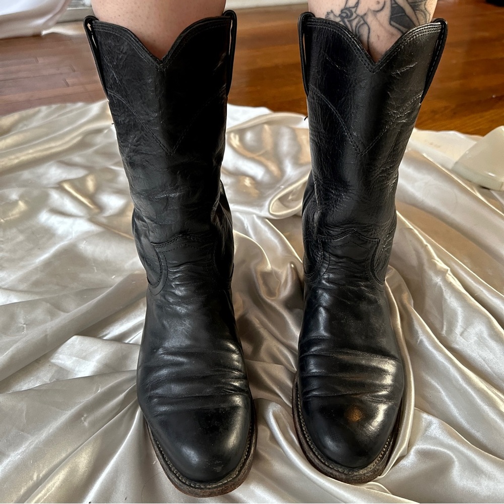 vintage justin roper cowboy boots